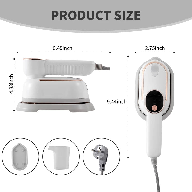Portable Handheld Steam Iron – Compact Travel & Home Garment Steamer