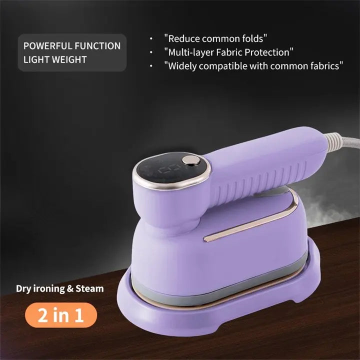 Portable Handheld Steam Iron – Compact Travel & Home Garment Steamer