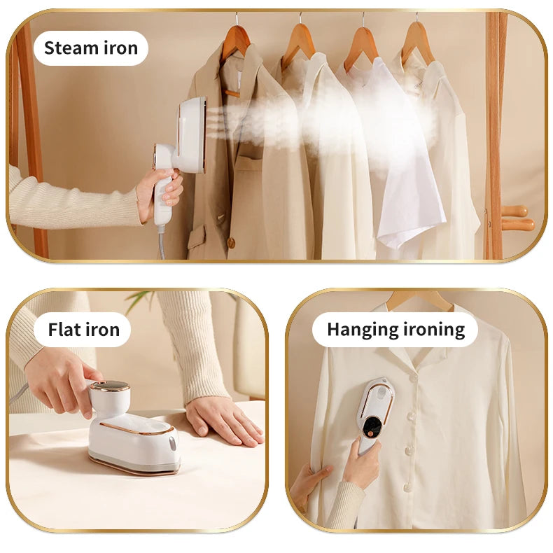 Portable Handheld Steam Iron – Compact Travel & Home Garment Steamer