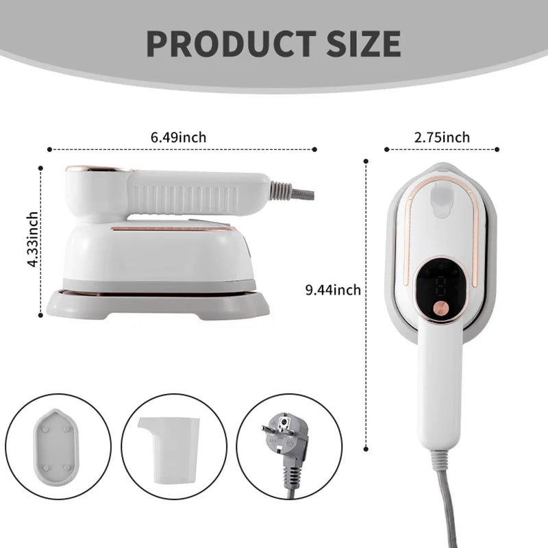 Portable Handheld Steam Iron – Compact Travel & Home Garment Steamer