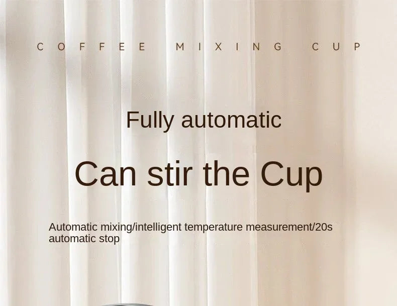 Self-Stirring Coffee Mug – 380ml, IP67 Waterproof, Temperature Display