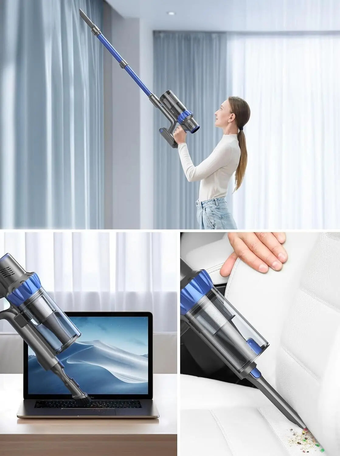 Cordless Vacuum Cleaner 40KPA – Lightweight Handheld Stick Vacuum