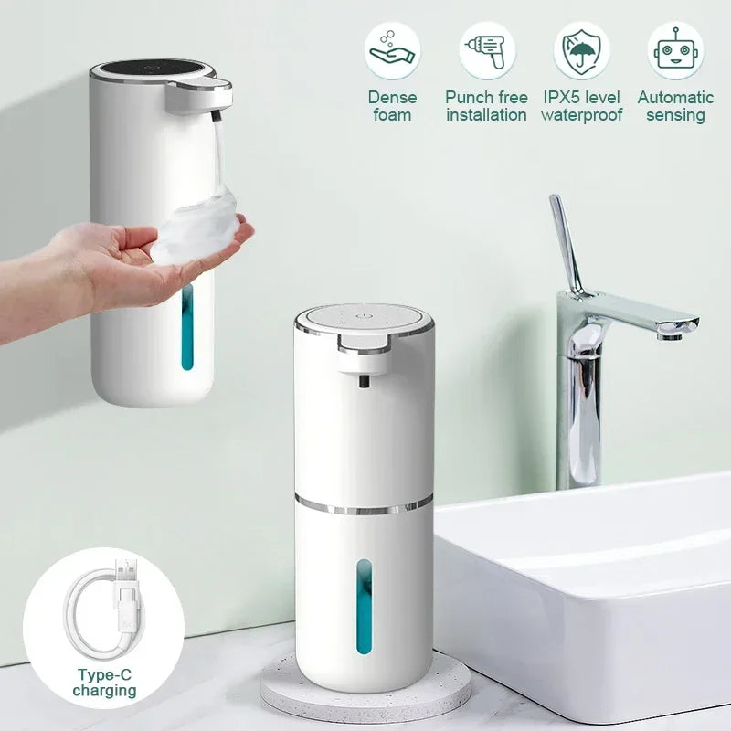 Automatic Touchless Soap Dispenser – 380ml, USB Rechargeable, 4 Levels