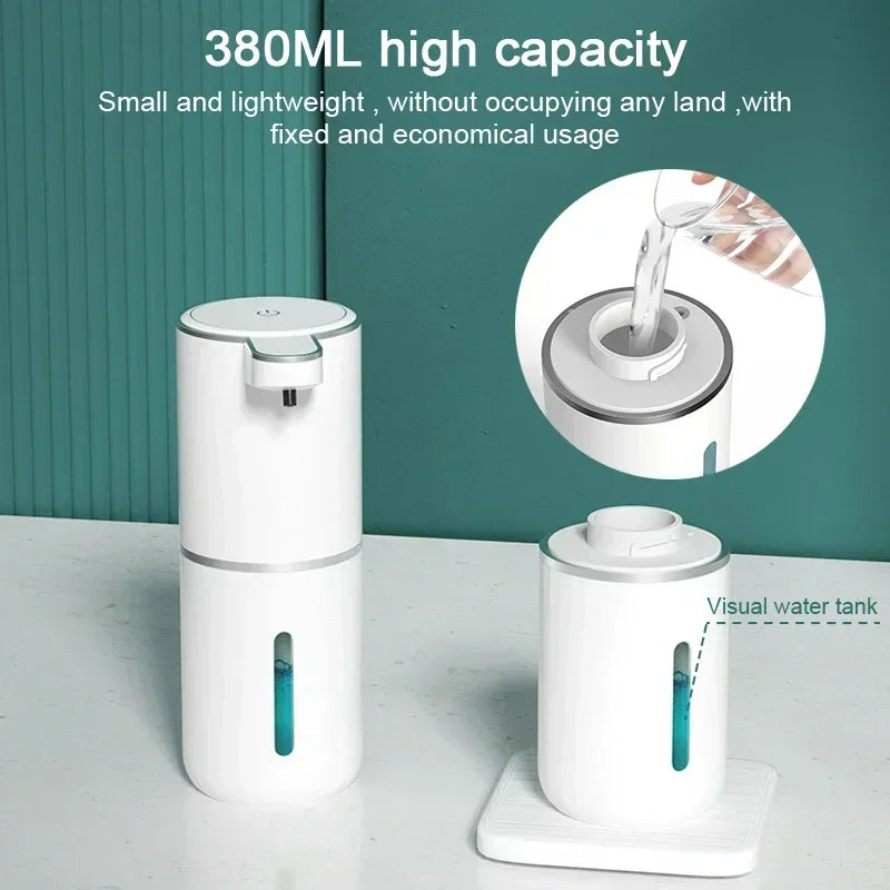 Automatic Touchless Soap Dispenser – 380ml, USB Rechargeable, 4 Levels